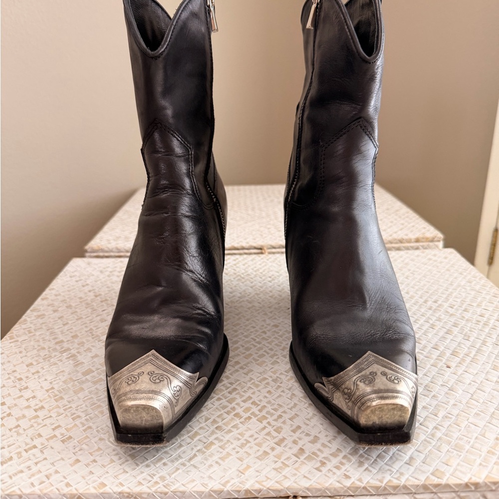 Free People Landry Square Toe Western Boots, Women’s Size 38.